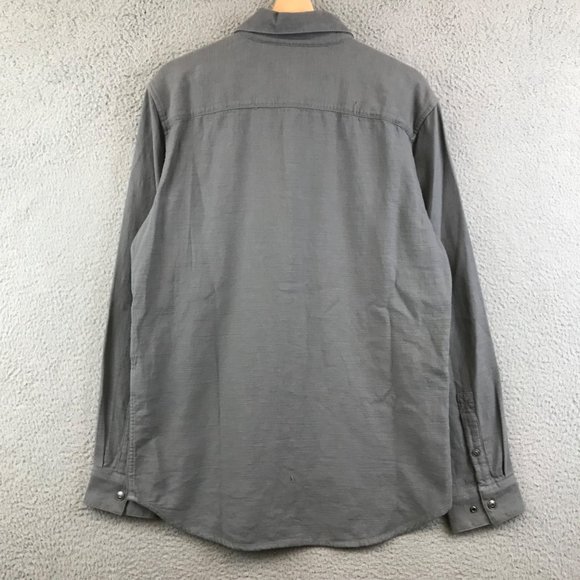 Harley-Davidson Men's Solid Grey Snap On Button woven shirt size M - Picture 2 of 9